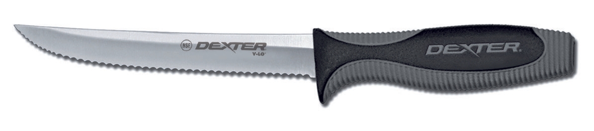 Dexter Russell V Lo Scalloped Utility Slicer Knife, 6 inch.