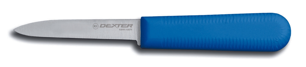 Dexter Russell Sani Safe Cooks Style Paring Knife with Blue Handle, 3 1/4 inch -- 12 per case.