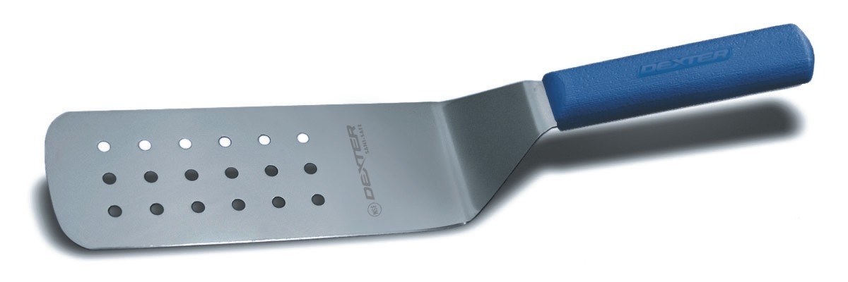 Dexter Russell Sani-Safe Blue Handle Cake Turner, 8 x 3 inch -- 6 per case.