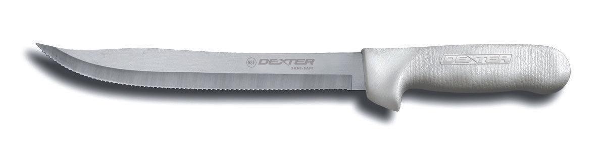 Dexter Russell Sani Safe Scalloped Utility Slicer, 9 inch -- 6 per case.