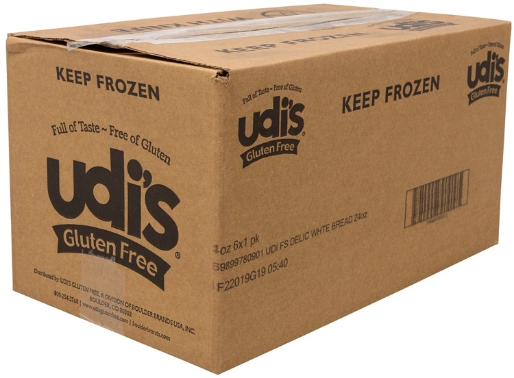 Udi's Foodservice Delicious White Bread, 24 Ounce -- 6 Per Case