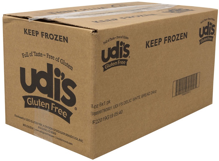 Udi's Foodservice Delicious White Bread, 24 Ounce -- 6 Per Case