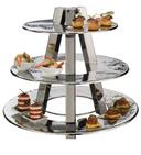 American Metalcraft Ascent3 3 Tier Hammered Display Stand, 23 x 23 x 20 inch.