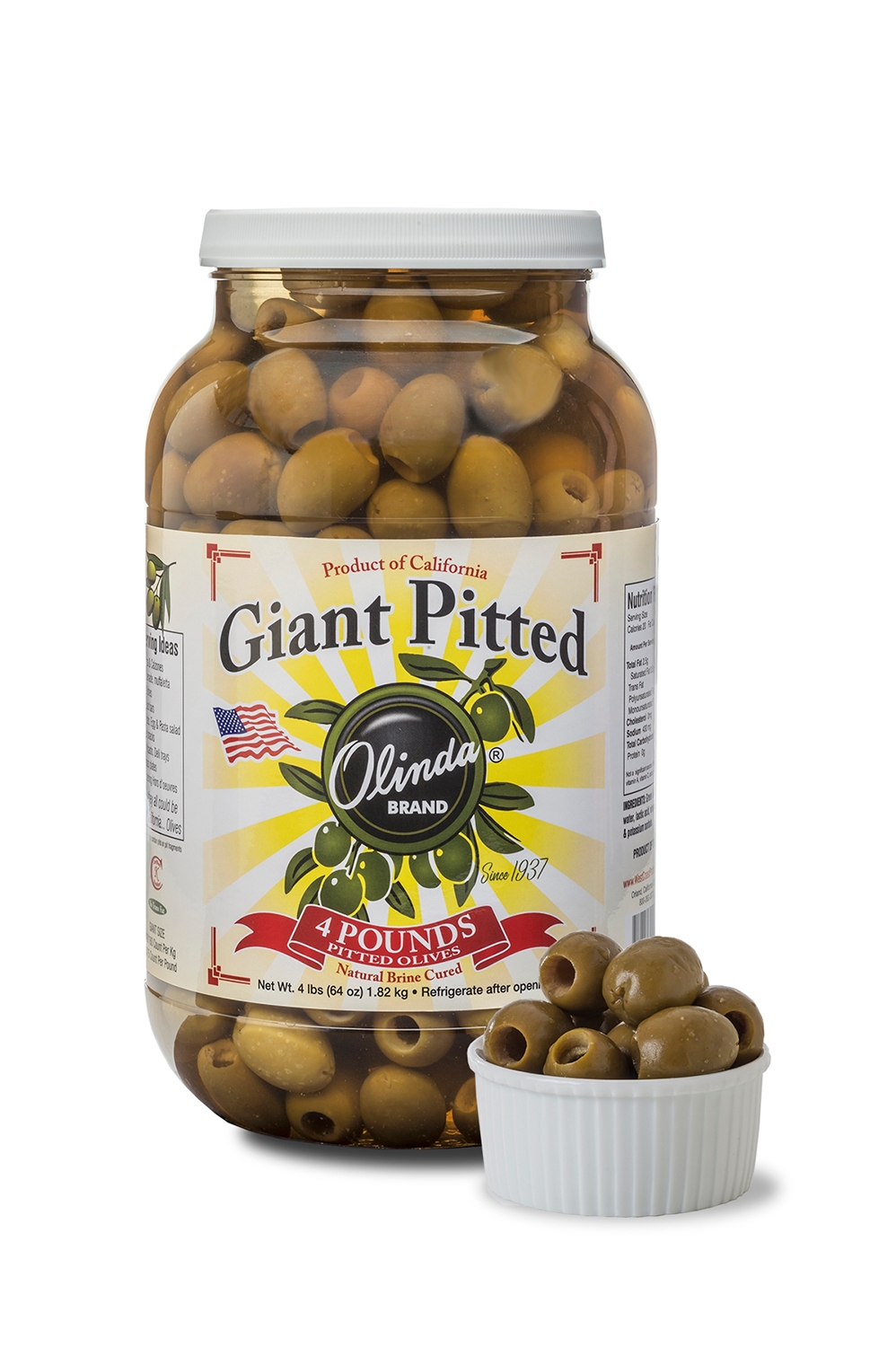 Olinda Giant Pitted Olives, 1 Gallon -- 4 per case