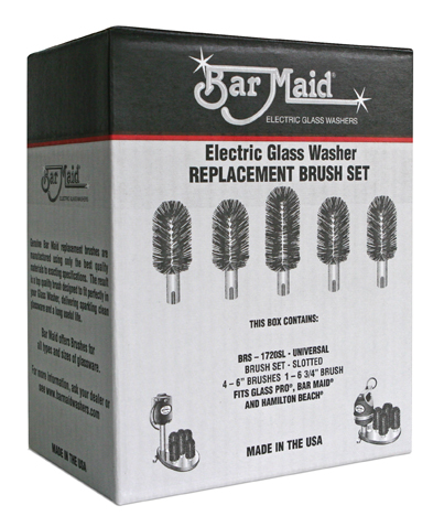 Bar Maid Universal Brush Set, 6 Inch -- 5 Per Case