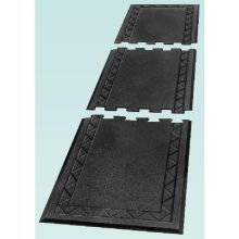 Cactus Center Section Black Comfort Zone Anti Fatigue Mat, 28 x 36 inch.