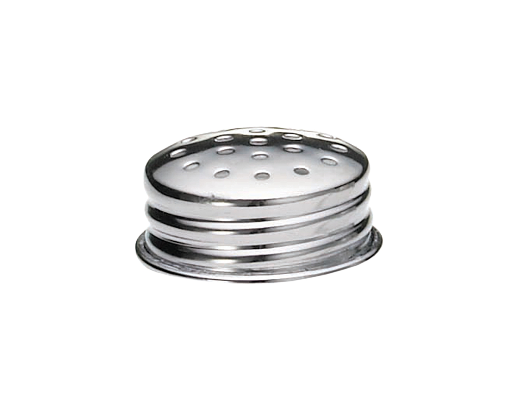 Tablecraft 18/8 Stainless Steel Top for Paneled Glass Salt and Pepper Shakers -- 24 per case