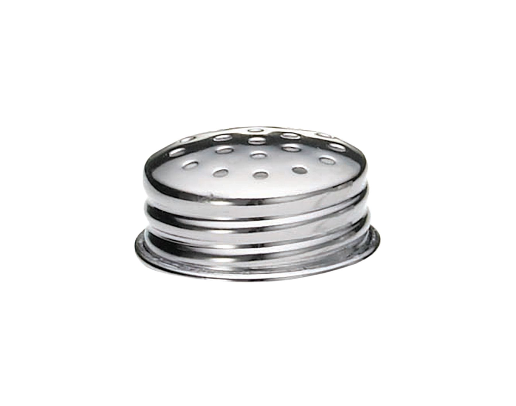 Tablecraft 18/8 Stainless Steel Top For Paneled Glass Salt And Pepper Shakers -- 24 Per Case