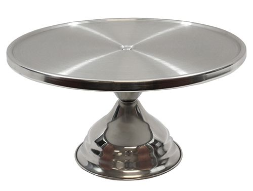 Tablecraft Stainless Steel Unassembled Cake Stand, 13 X 13 X 6 Inch