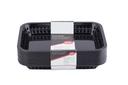 Tablecraft 10.75 inch Plastic Grande Rectangular Black Platter Basket, 12 count -- 3 per case