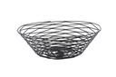 Tablecraft Artisan Collection Black Powder Coated Steel Round Serving Basket, 10 x 10 x 3 inch