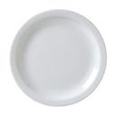 Vertex China Catalina Collection Undecorated Porcelain White Narrow Rim Plate, 10 1/2 inch -- 12 per case.