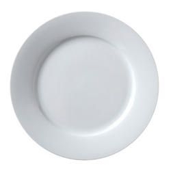 Vertex China Argyle Collection Undecorated Porcelain White Wide Rim Plate, 9 inch -- 24 per case.