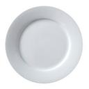 Vertex China Argyle Collection Undecorated Porcelain White Wide Rim Plate, 9 3/4 inch -- 24 per case.