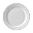 Vertex China Sausalito Collection Undecorated Bone White Wide Rim Plate, 9 3/4 inch -- 24 per case.