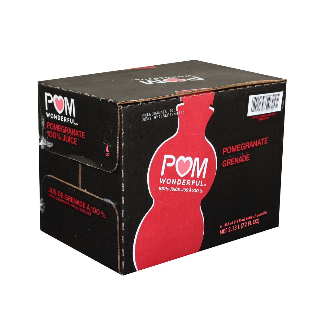 Pom Wonderful 100 Percent Pomegranate Juice, 12 Fluid Ounce -- 6 Per Case
