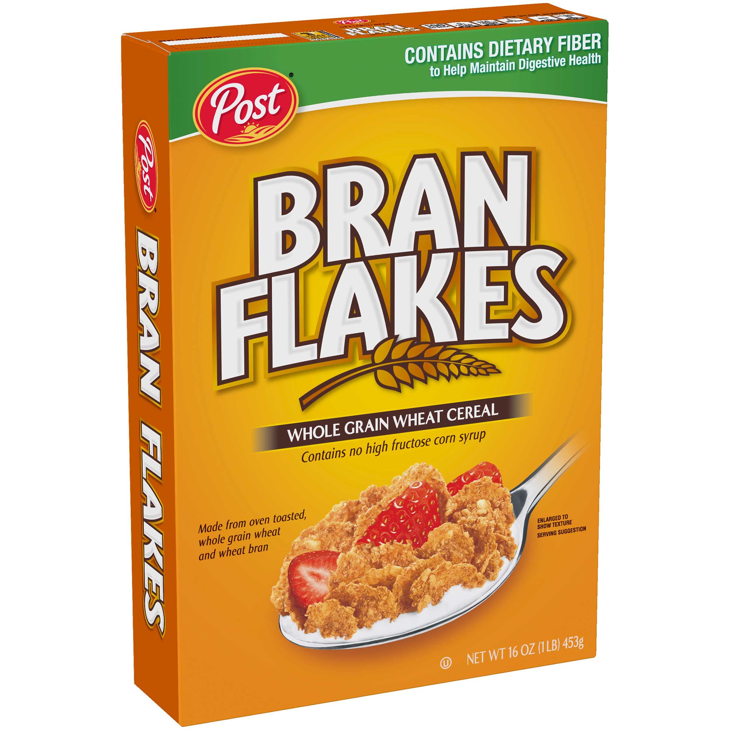 Post Bran Flakes Whole Grain Wheat Cereal, 16 Ounce -- 12 Per Case