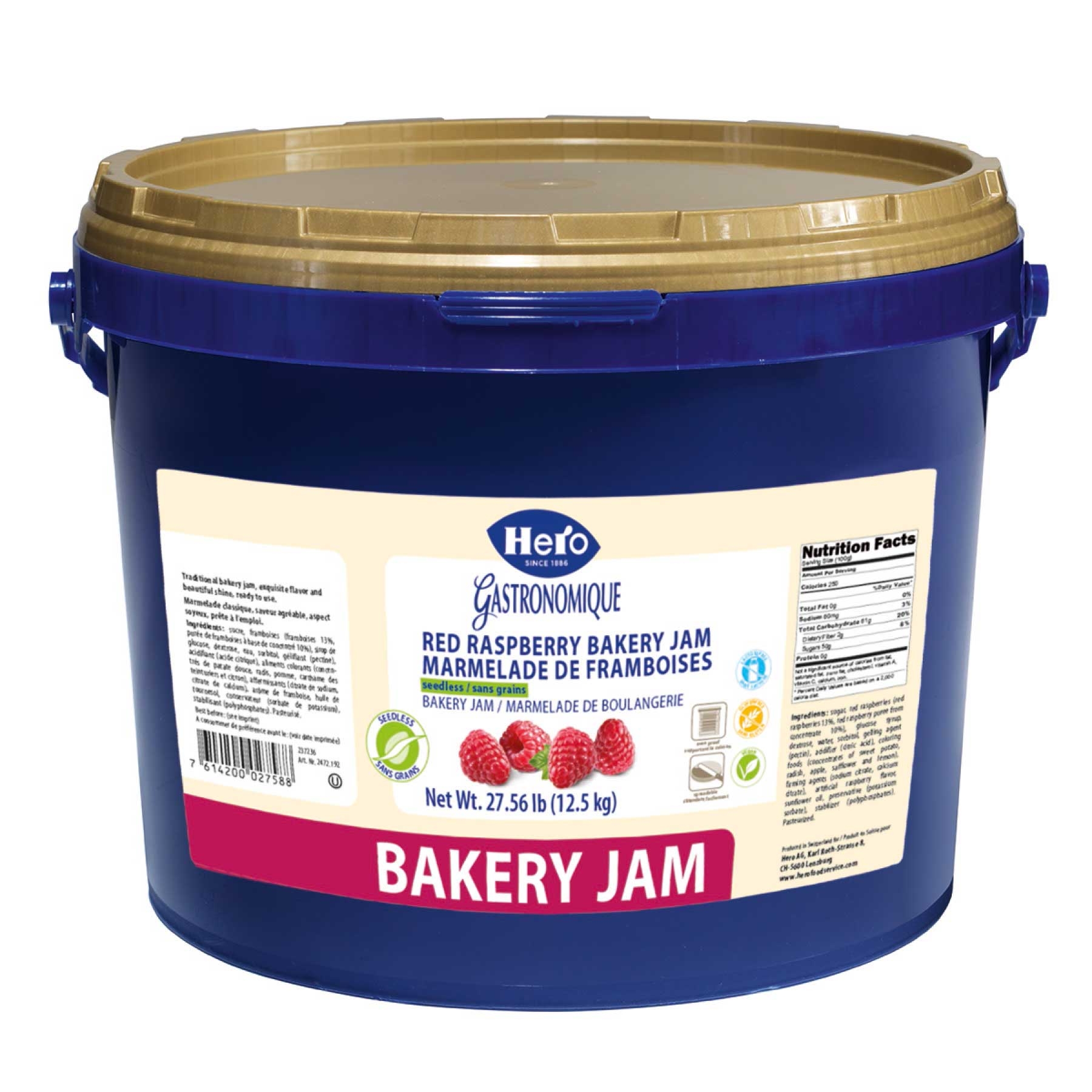 Hero Seedless Raspberry Marmalade, 27.5 Pound.