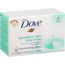 Dove Sensitive Skin Unscented Beauty Bar Soap, 16 Ounce -- 18 per case.