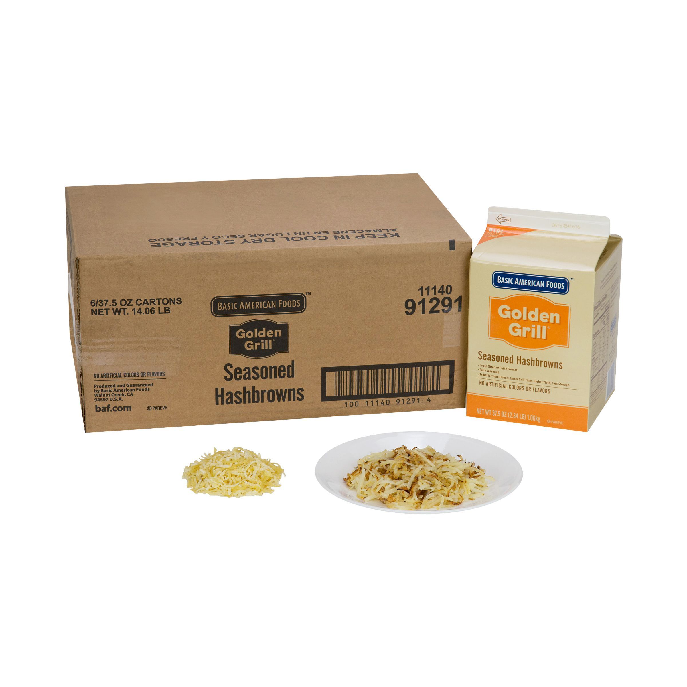 Basic American Foods Golden Grill Hashbrown Potatoes, 2.34 Pound -- 6 Per Case