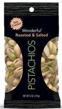 Wonderful Roasted and Salted Pistachios, 5 Ounce -- 24 per case.