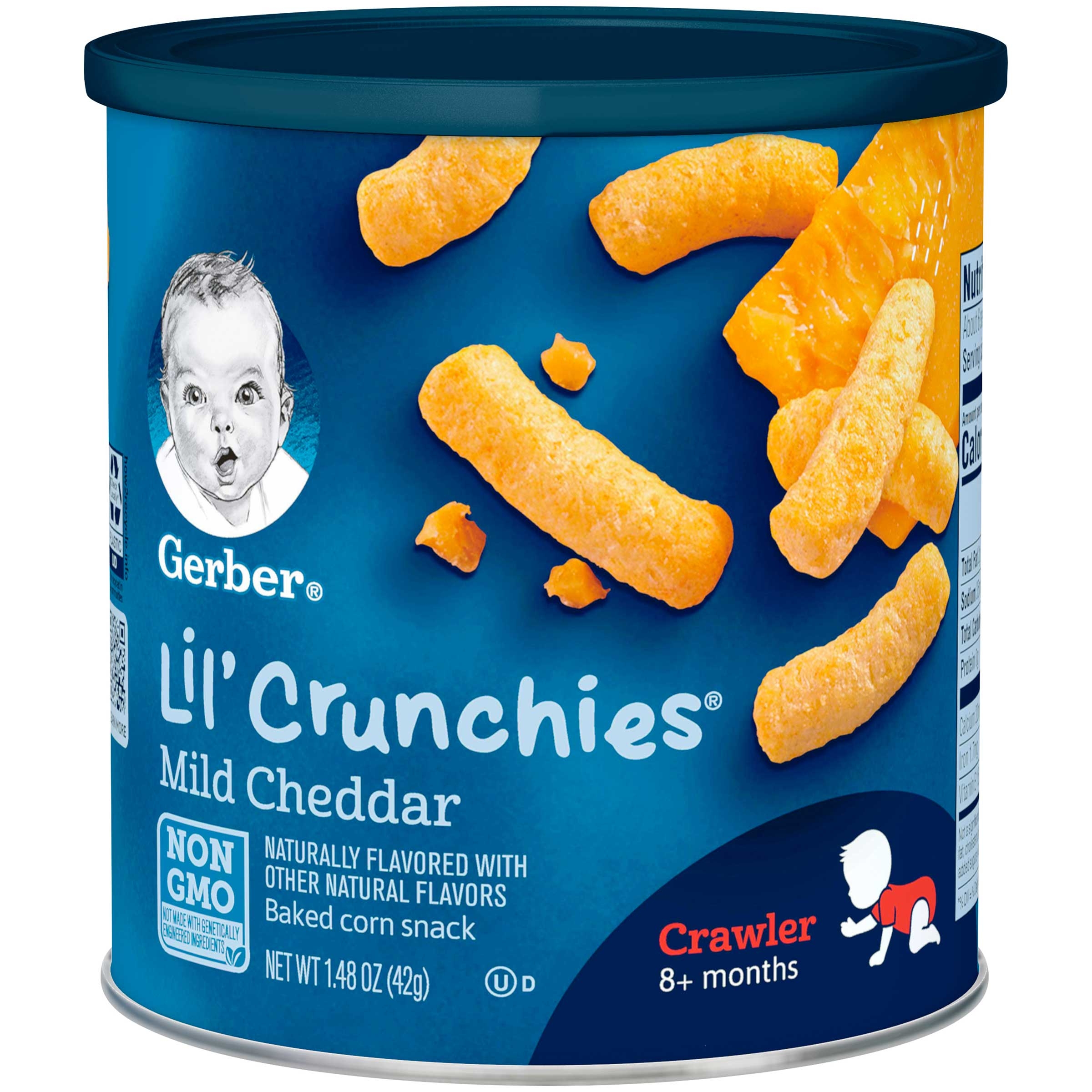 Gerber Graduates Lil Crunchies Cheddar Snack, 1.48 Ounce -- 6 per case.