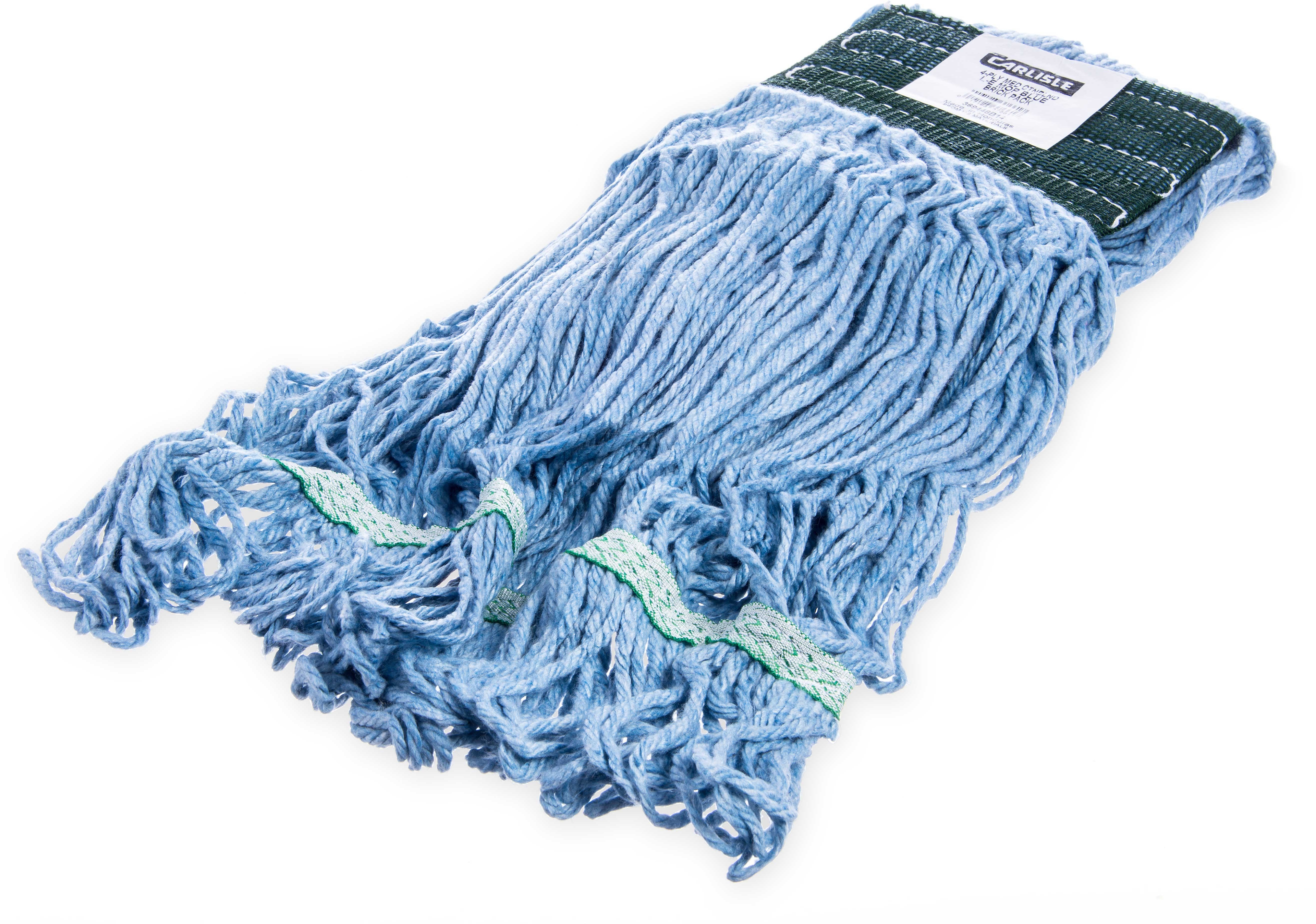 Flo-pac 4 Ply Medium Blue Synthetic/cotton Blend Looped End Wet Mop -- 12 Per Case
