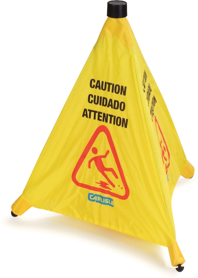 Carlisle Pop Up Caution Cone, 20 inch -- 12 per case