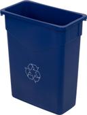 Carlisle TrimLine Blue Recycle Waste Container, 15 Gallon -- 4 per case