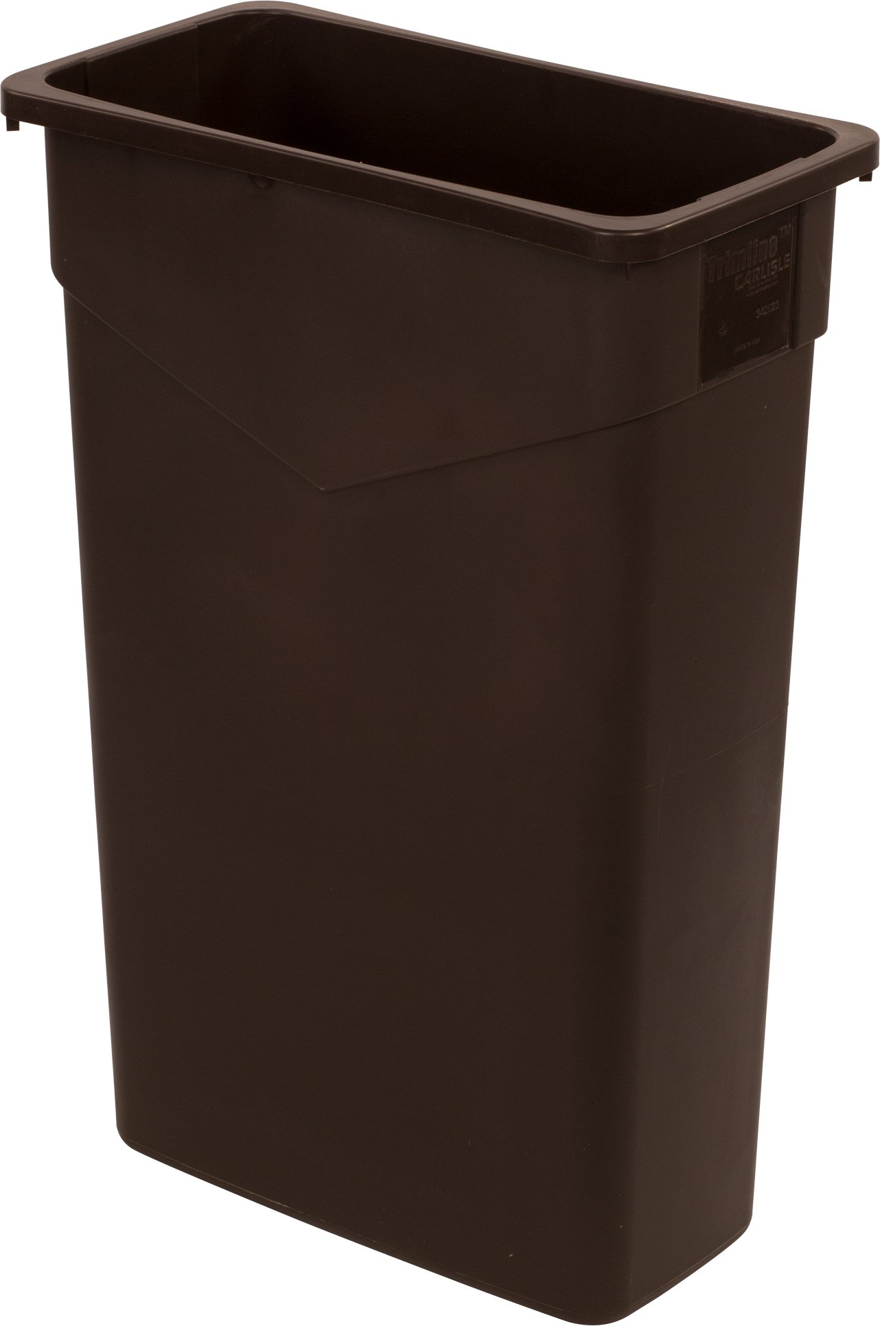 Brown TrimLine Plastic Waste Container 23 Gallon -- 4 per case