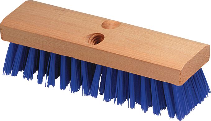 Flo-pac Stiff Polypropylene Blue Bristle Wood Block Deck Scrub Brush, 10 Inch -- 12 Per Case