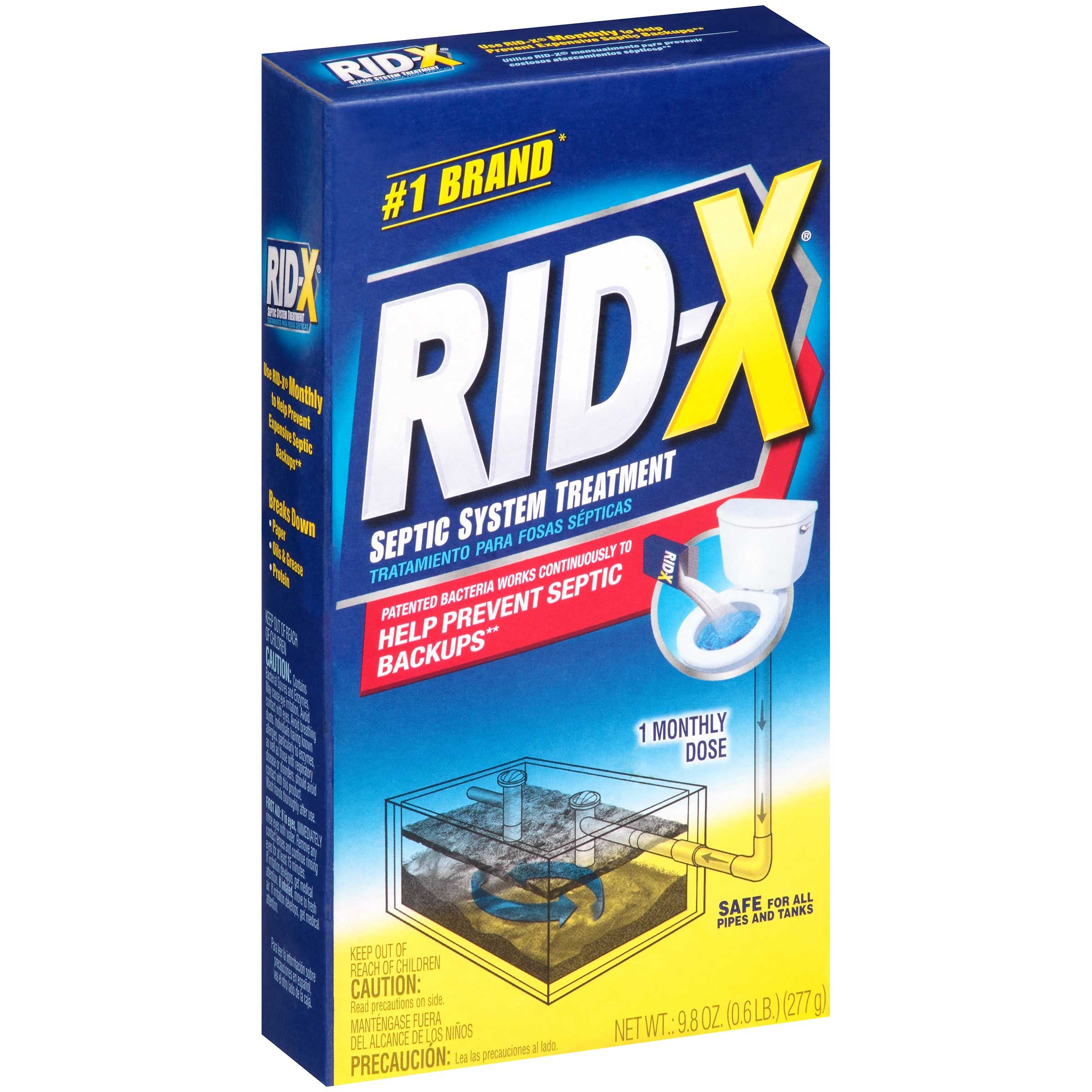 Rid-x Septic Tank System Treatment, Concentrated Powder, 10.3 Ounce -- 12 Per Case