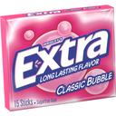 Wrigley Single Serve Classic Bubble Extra Gum - 15 Piece, 10 per pack -- 12 packs per case.