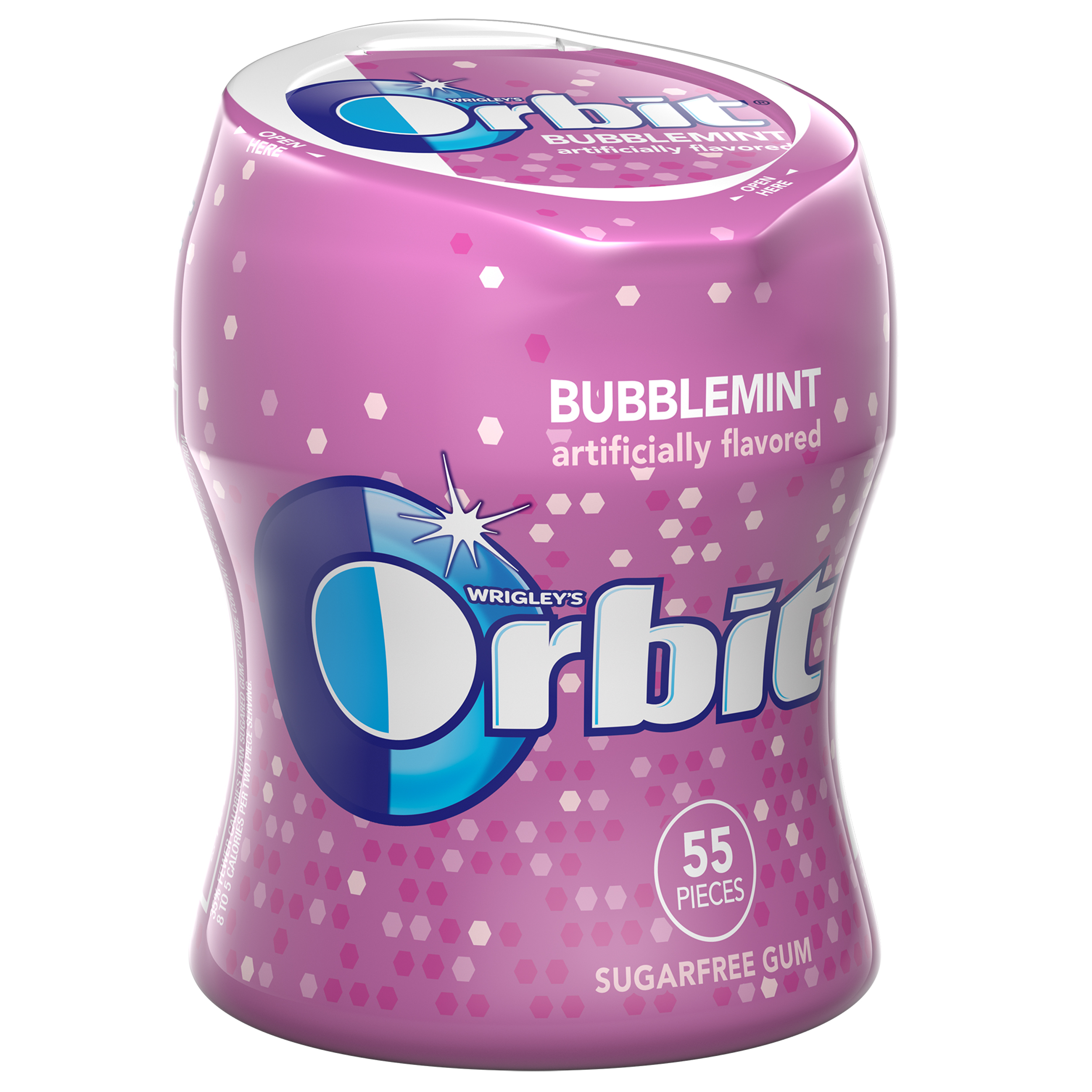 Orbit Bubblemint Car Cup Sugar Free Gum, 55 pieces per pack -- 16 per case.