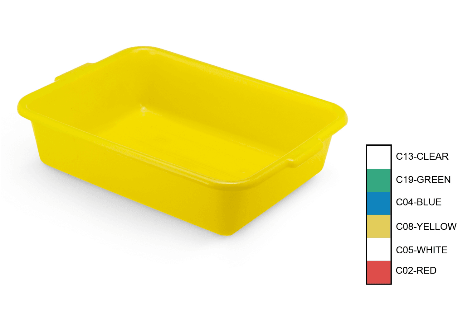 Traex Color Mate Yellow Food Storage Box, 5 Inch -- 6 Per Case