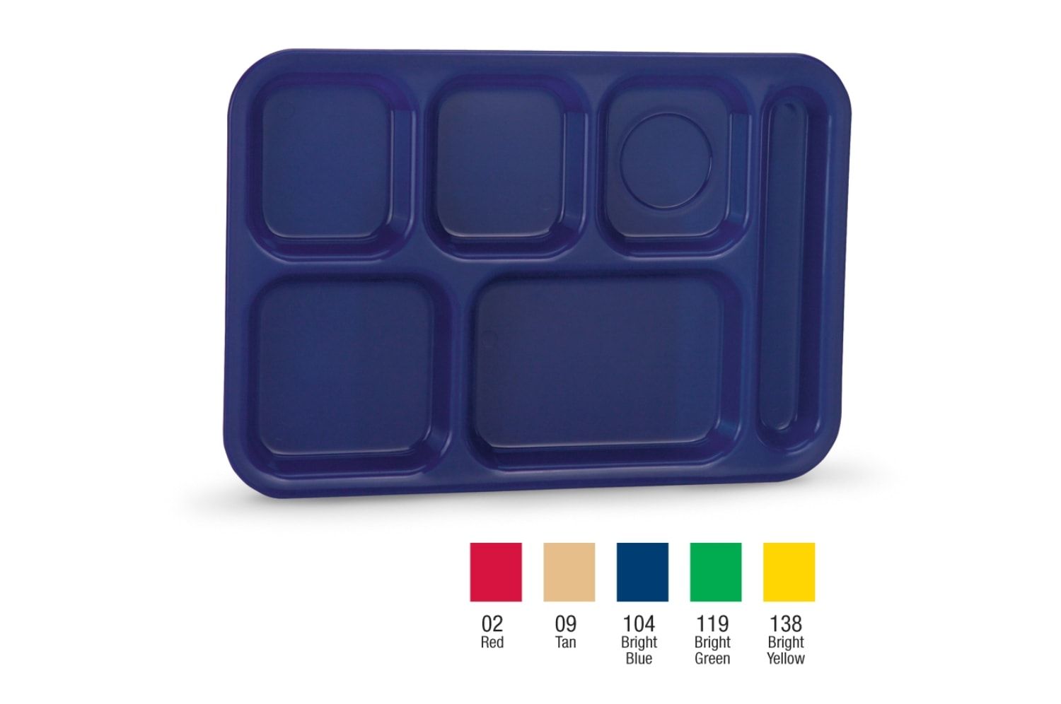 Traex 9 X 15 School Compartment Blue Tray, 24 Count