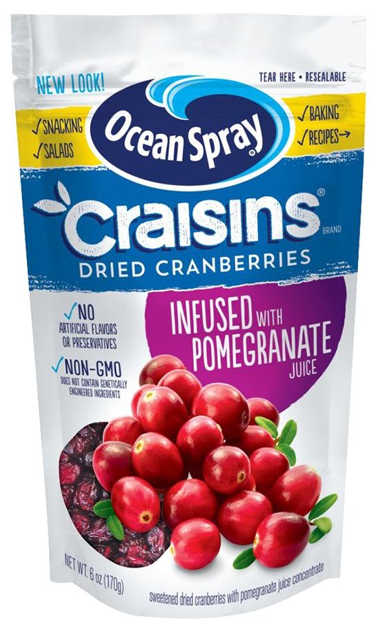 Ocean Spray Craisins Infused Pomegranate Juice Dried Cranberries, 6 Ounce -- 12 Per Case