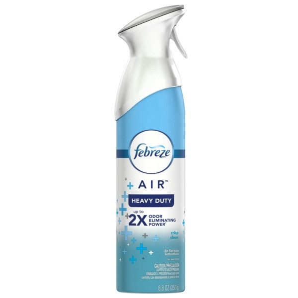 Febreze Heavy Duty Crisp Clean Air Refresher Spray, 8.8 Ounce -- 6 per case.