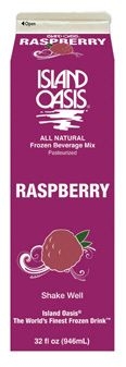 Island Oasis Red Raspberry Beverage Mix, 32 Fluid Ounce -- 12 per case.
