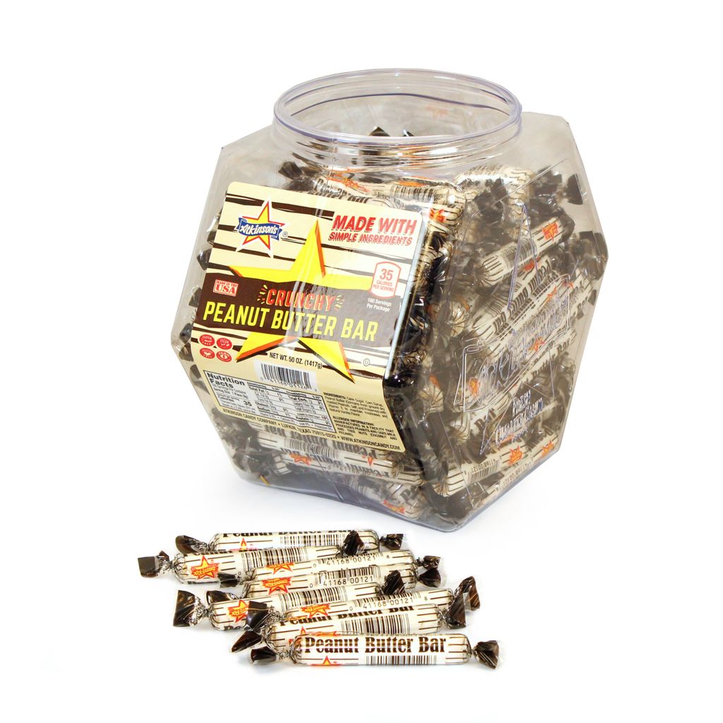 Peanut Butter Bars Candy In Jar, 160 Count -- 6 Per Case