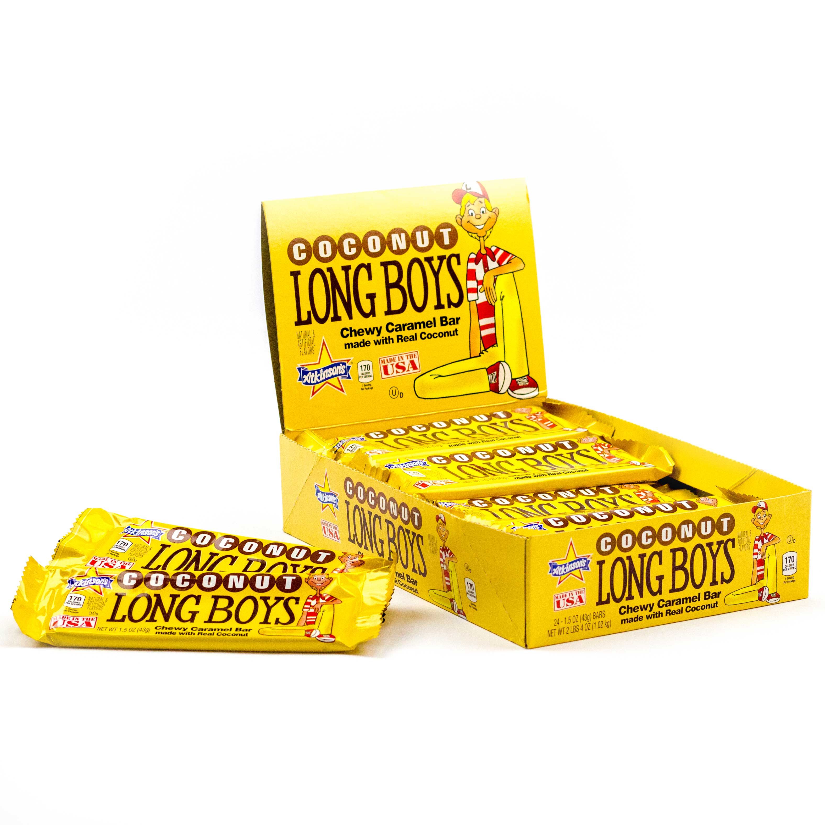 Long Boys Coconut Candy Bar, 1.5 Ounce, 24 Count -- 12 Per Case