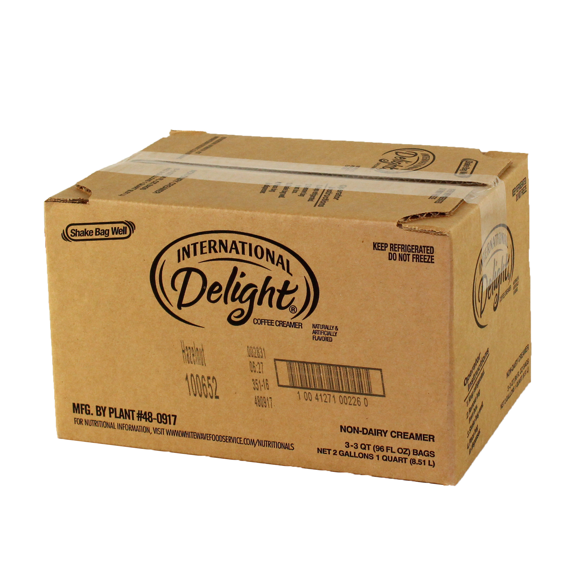 International Delight Classic Extended Shelf Life Hazelnut Gourmet Coffee Creamer, 96 Ounce -- 3 Per Case