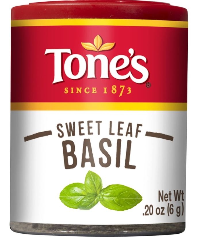 Tone's Sweet Basil Leaf, 0.2 Ounce -- 144 Per Case