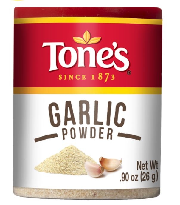 Tones Granulated Garlic Powder, 0.9 Ounce -- 144 per case.