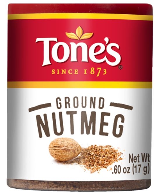 Tones Ground Nutmeg -  0.6 oz. jar, 144 per case