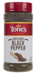 Tones Ground Black Pepper - 0.7 oz. jar, 144 per case