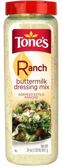 Tones Buttermilk Ranch Dressing Mix, 24 Ounce -- 12 per case.