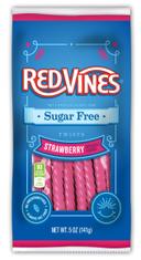 Red Vines Strawberry Sugar Free Vines - 5 oz. bag, 12 per case