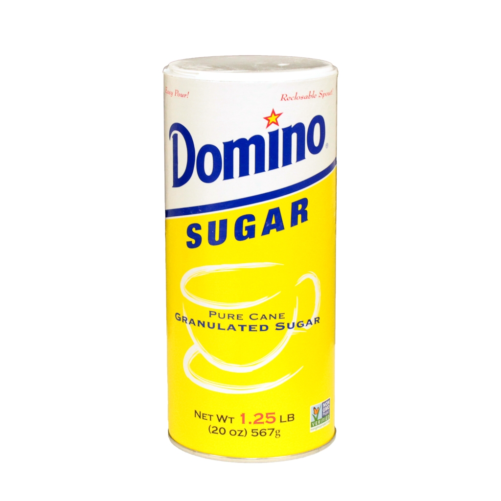 Domino Pure Cane Granulated Sugar Canister, 20 ounce -- 24 per case