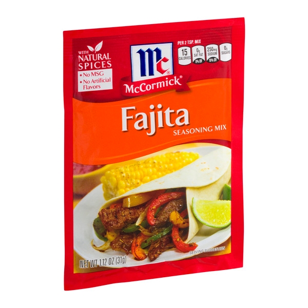 McCormick Fajita Seasoning Mix - 1.12 oz. package, 12 per case